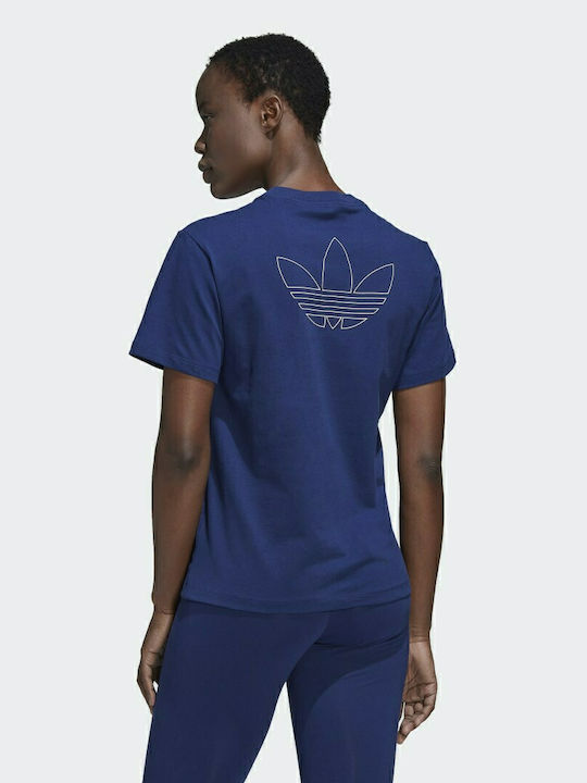 Adidas Γυναικείο Αθλητικό T-shirt Navy Μπλε