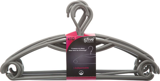5Five F-V Rotative Κρεμάστρα Ρούχων σε Γκρι Χρώμα 151547 10τμχ