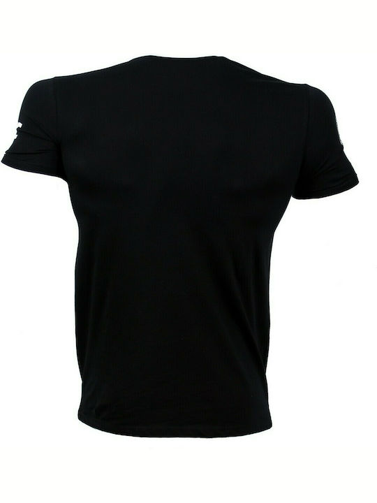 Tapout T-shirt Bărbătesc cu Mânecă Scurtă Negru