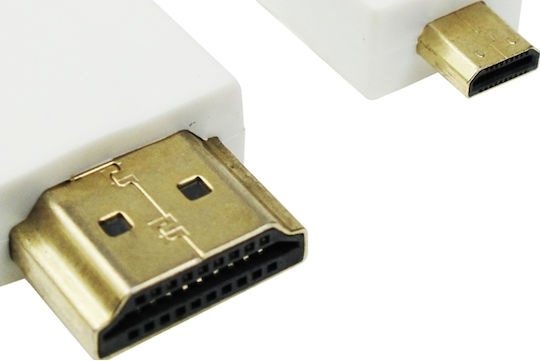 Male Male Micro HDMI Cable HDMI Male - Micro HDMI Male 1.5m White