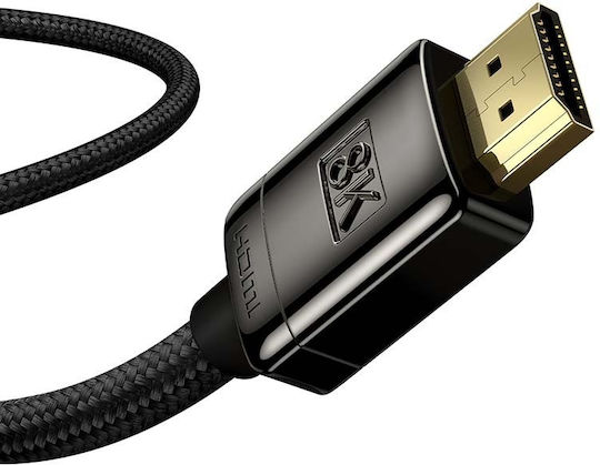 Baseus Cabluri HDMI 2.1 Ultra High Speed 48Gbps 4K 120Hz HDR VRR Braided HDMI De Sex Masculin - HDMI De Sex Masculin 1m Negru