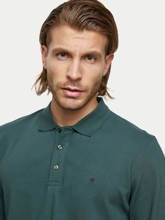 RedGreen Polo Pique Basic mit langen Ärmeln - Grün