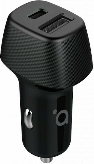 Acme Car Charger Black CH112 Total Intensity 5A with Ports: 1xUSB 1xType-C