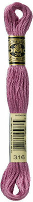 DMC Thread Embroidery Μουλινέ 117 Cotton in Purple color 8m Antique Mauve Medium