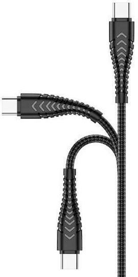 Veger V104 Geflochten USB 2.0 Kabel USB-C männlich - USB-A Schwarz 1.2m