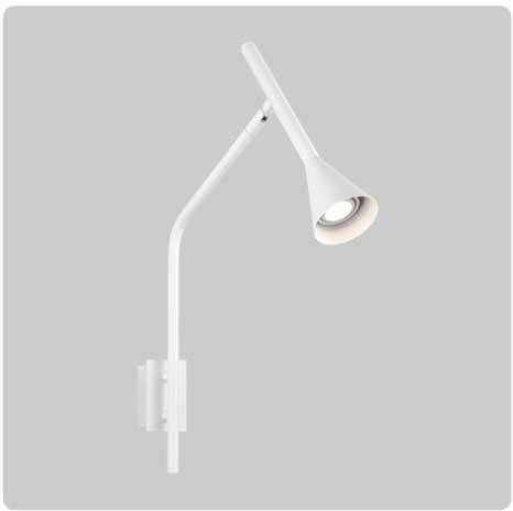 Aca Clouzot Modern Lamp Wall with Socket GU10 White 8x40x8cm