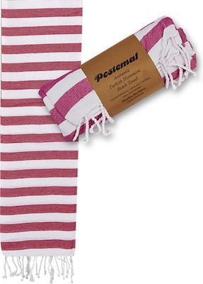 Summertiempo Beach Towel Pareo Fuchsia with Fringes 180x90cm.