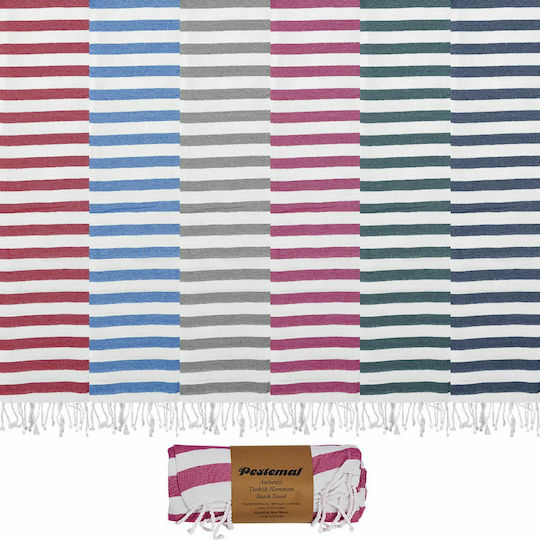 Summertiempo Cotton Pareo Fuchsia with Fringes 180x90cm