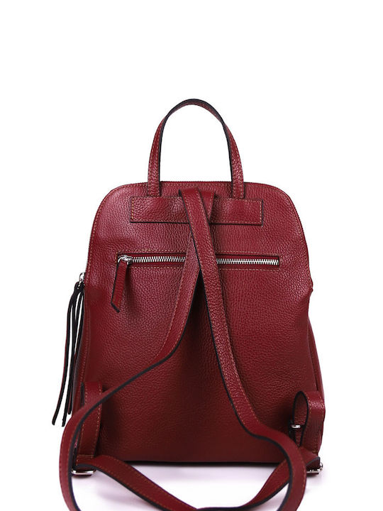 Hunter Women's Leather Backpack Burgundy