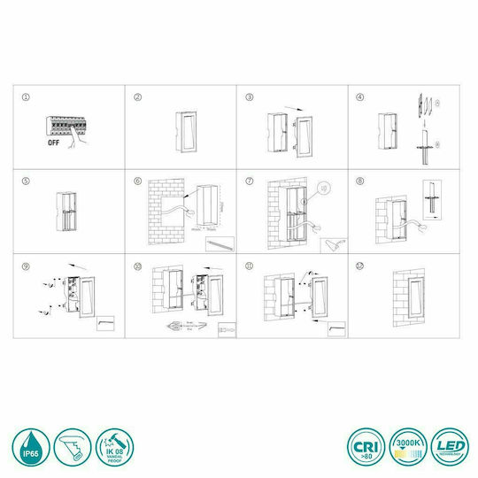 Faro Barcelona Soun Επιτοίχιο Εξωτερικό Σποτ LED IP65 5W