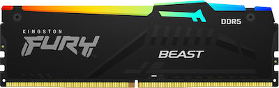 Kingston Fury Beast RGB 32GB DDR5 RAM mit Geschwindigkeit 4800 für Schreibtisch