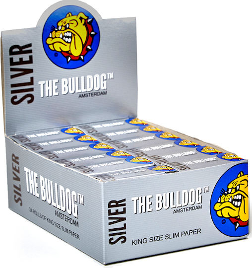 The Bulldog Amsterdam Silver Zigarettenpapierrolle Schlank King Size 5m 1Stück