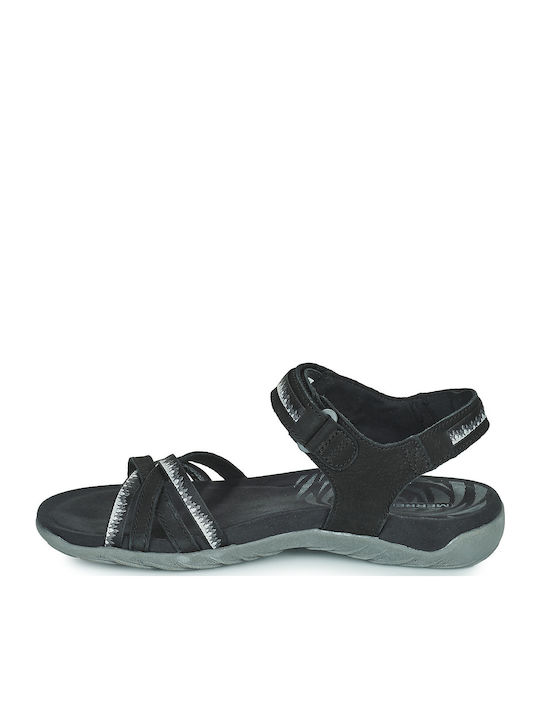 Terran 3 Cush Women's Flat Sandals Sporty in Black Color