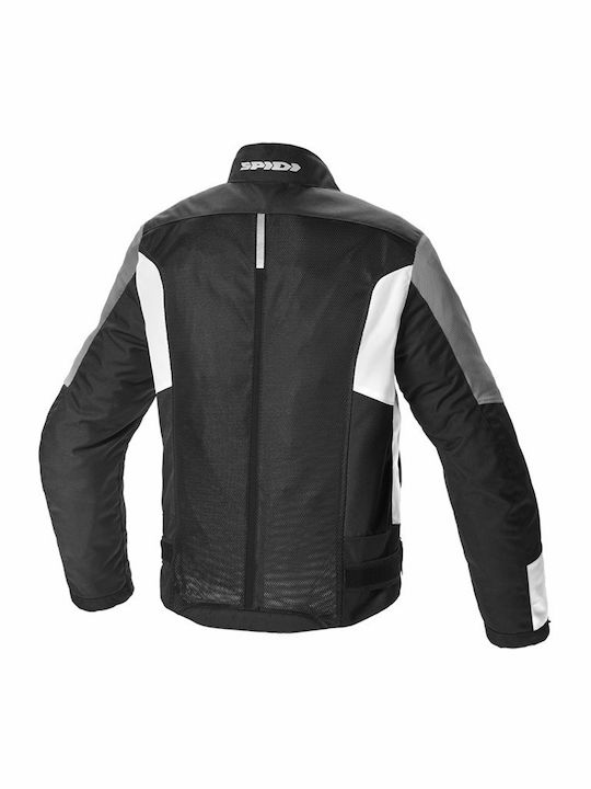 Spidi Solar Net Sport Sommer Herren Motorradjacke Wasserdicht Schwarz