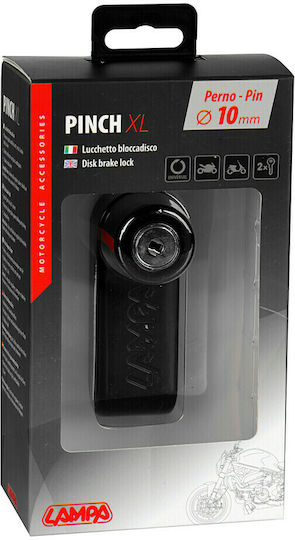 Lampa Pinch XL Κλειδαριά Δισκόφρενου Μοτοσυκλέτας με Διάμετρο Πείρου 10mm Μαύρο Χρώμα