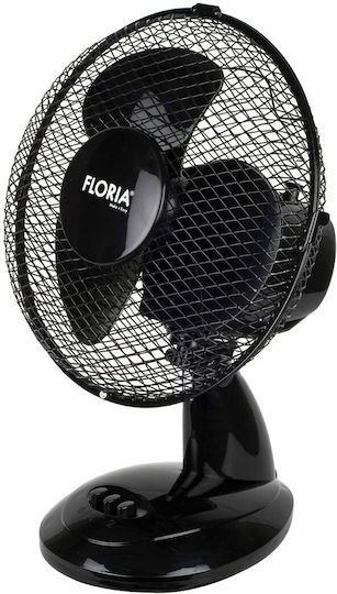 Zilan Επιτραπέζιος Ανεμιστήρας 25W Διαμέτρου 22.8cm Μαύρος
