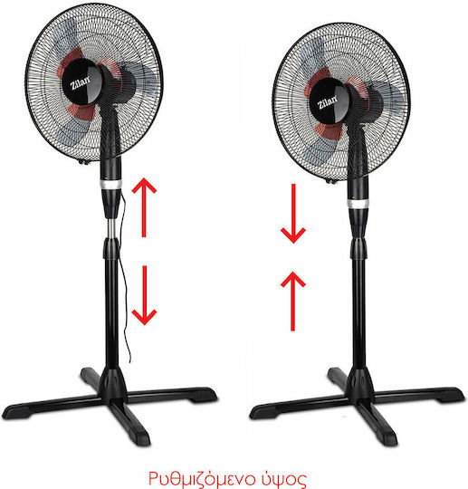 Zilan Zilan Pedestal Fan 60W Fan Diameter 40cm Black