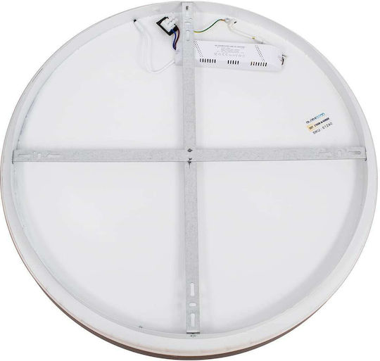GloboStar Salem Ceiling Mount Light 60cm Brown with Integrated LED and Remote Control