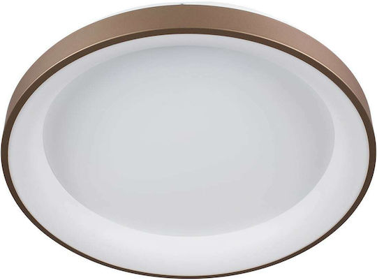 GloboStar Salem Ceiling Mount Light 60cm Brown with Integrated LED and Remote Control