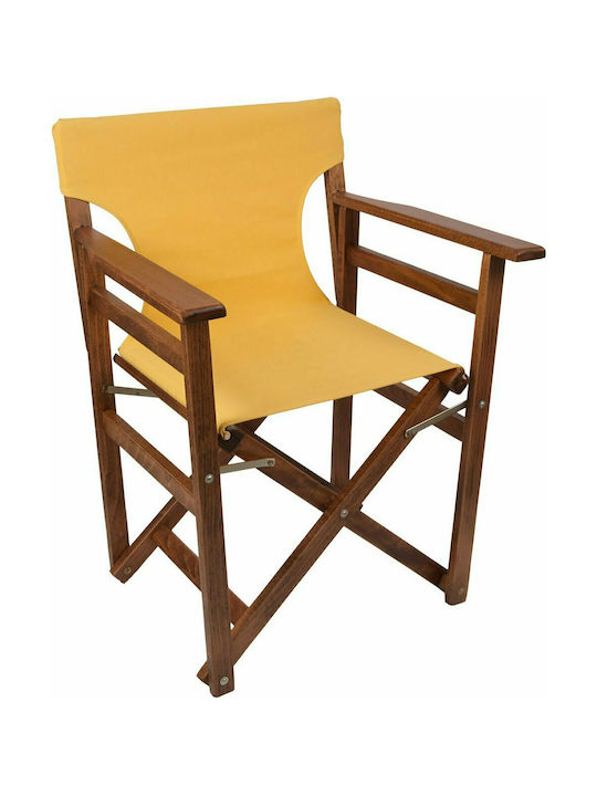 Politishome Director Chair Cover Made of Yellow Canvas 77x57cm