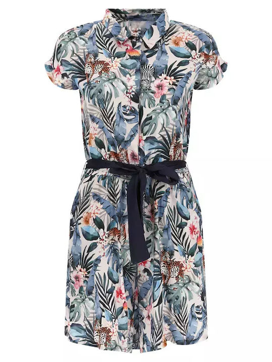 Women's Short Sleeve One-piece Shorts Multicolour
