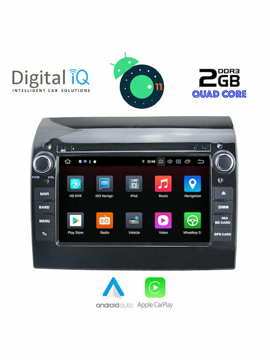 Digital IQ Car Audio System for Peugeot Boxer Fiat Ducato Citroen Jumper 2011+ (Bluetooth/USB/AUX/WiFi/GPS/Apple-Carplay/CD) with Touch Screen 7"