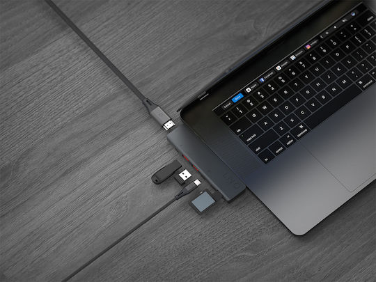 LinQ Docking Station με Διπλό USB-C HDMI 4K PD Μαύρο (LQ48012)