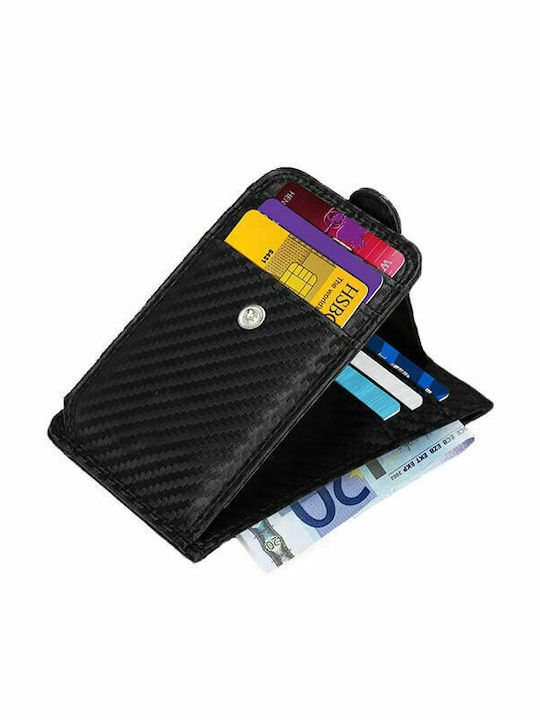 Slim Smart Ανδρικό Πορτοφόλι με RFID Μαύρο