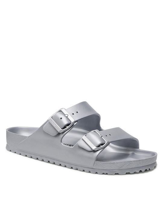 Birkenstock Arizona Essentials EVA Sandale bărbați Metallic Silver