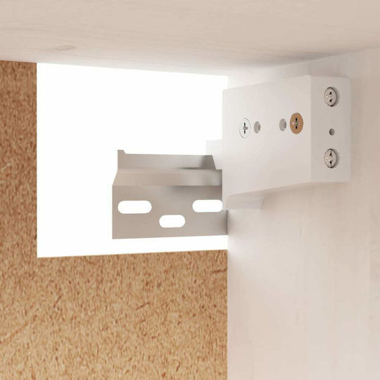 Hanging Living Room Cabinet Made of Solid Wood White 100x30x35cm