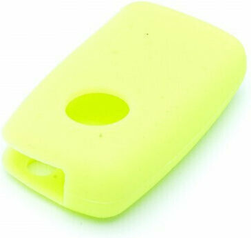Silicone Car Key Cover Case Car Safety with 3 Buttons for Seat / Skoda / VW Green