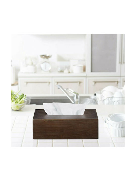 Relaxdays Θήκη για Χαρτομάντηλα Ξύλινη Καφέ 7.5x12x12cm 10023253