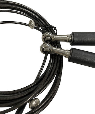 Amila Speed Rope Springseil Geschwindigkeit mit Gewicht 3m Schwarz mit einstellbarer Länge