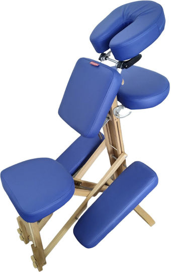 Medicin Wooden Portable Blue Massage and Physiotherapy Chair 85x57cm