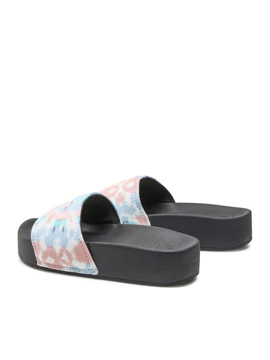Platform Suede Women's Slides Light Blue
