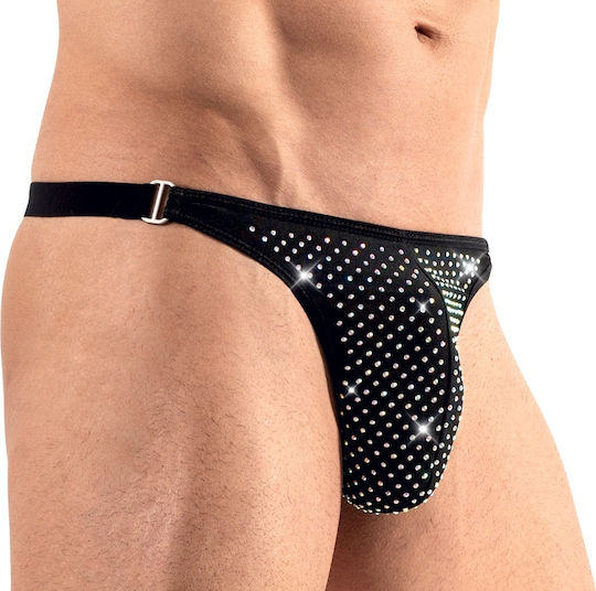 Svenjoyment Underwear Rhinestone String Black