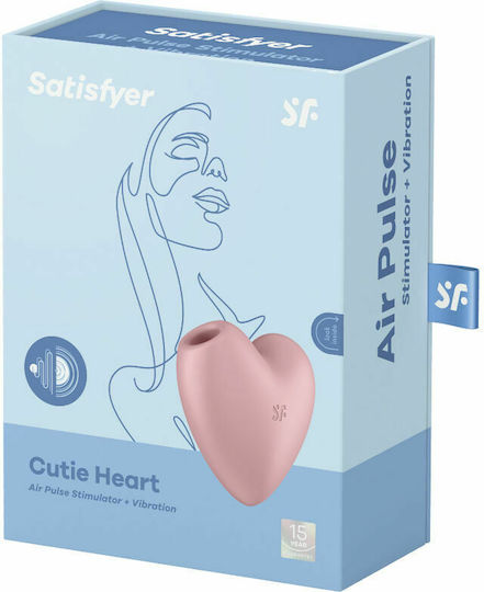Satisfyer Cutie Heart Αναρροφητής Αιδοίου με Δόνηση Air Pulse Stimulator & Vibration Pink