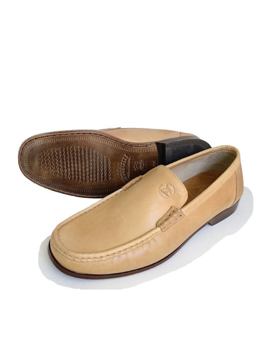 Men's Leather Moccasins Beige