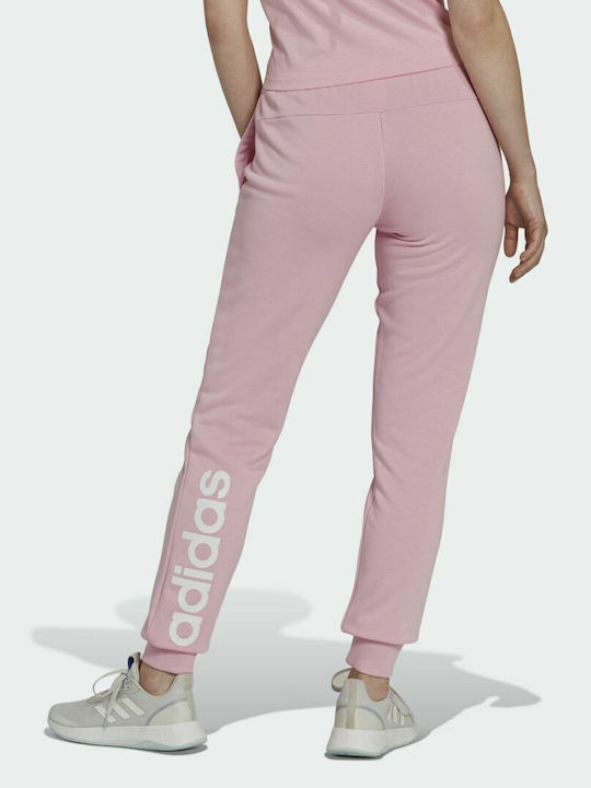 adidas Essentials French Terry Παντελόνι Φόρμας True Pink / White