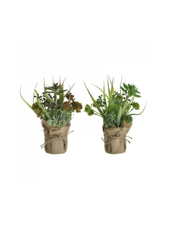 Inart Artificial Plant in Small Pot Green 26cm