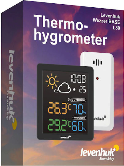 Levenhuk Wezzer Base L80 Wireless Digital Weather Station Wall Mounted / Tabletop Black