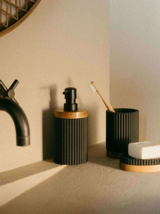 Andrea House Keramik Badezimmer Toilettenbürste Schwarz
