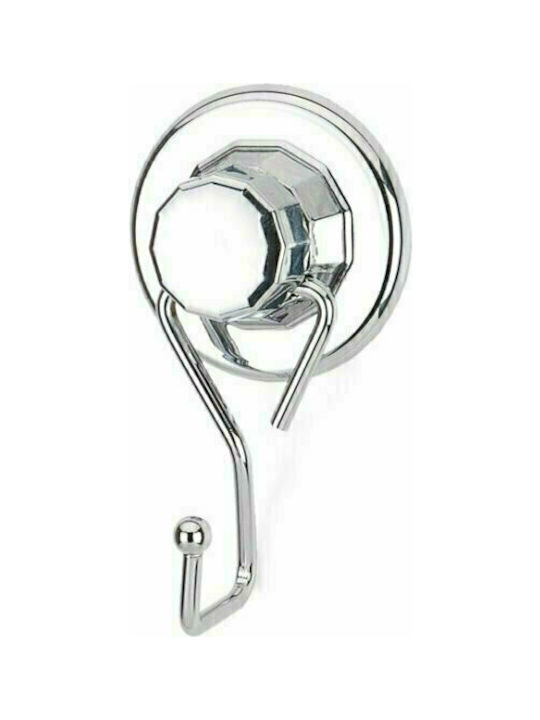 Tekno-Tel Single Wall-Mounted Bathroom Hook ​8x12cm Silver