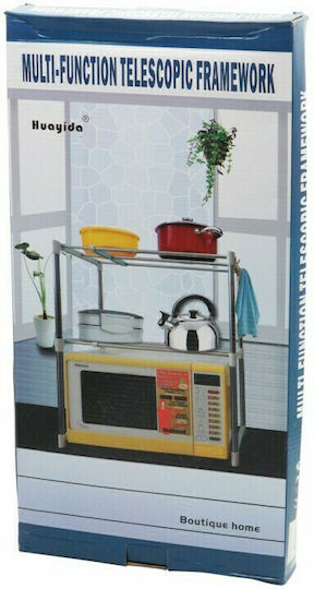 Factory Metallische Basis für Mikrowelle 85x25x60cm Silber