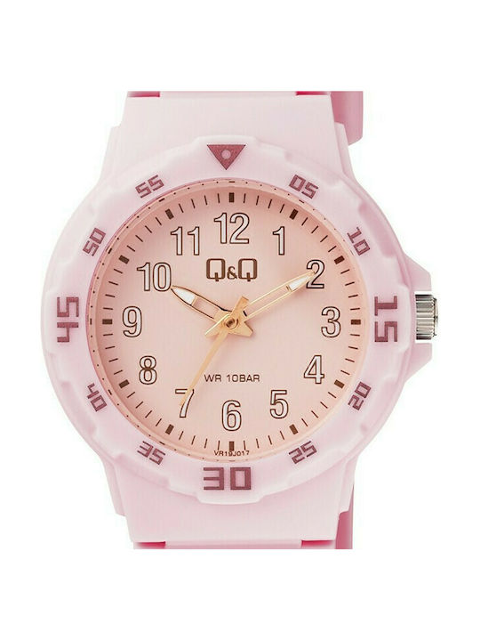 Q&Q Kids Analog Watch with Rubber/Plastic Strap Pink