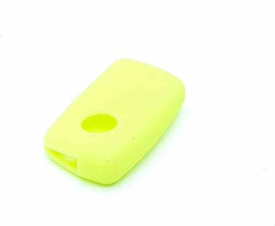 Husă Cheie Auto Car Safety Din Silicon Cu 2 Butoane Pentru Seat Skoda VW Verde