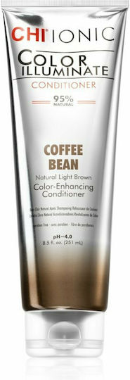 CHI Ionic Color Illuminate Coffee Bean Conditioner Διατήρησης Χρώματος για Βαμμένα Μαλλιά 250ml