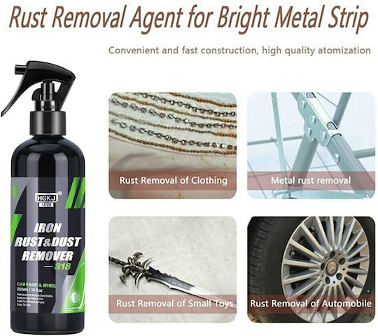 HGKJ Iron Rust & Dust Remover S18 Σπρέι Καθαρισμού για Ζάντες Αυτοκινήτου 300ml