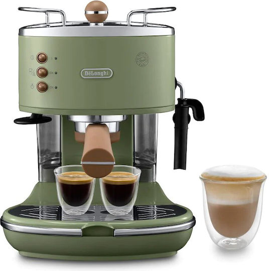 De'Longhi Icona Vintage Espressomaschine 1100W Druck 15bar Grün