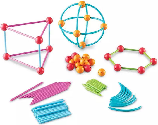 Learning Resources Geometric Shapes Building Set Joc Educațional de Cunoștințe pentru 5+ ani Ani